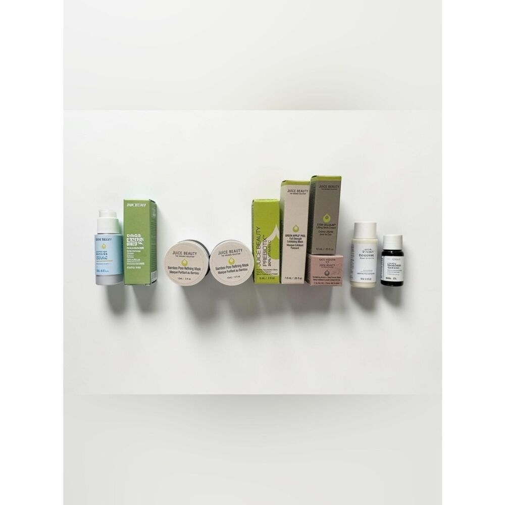 Juice Beauty Prebiotix Vitamin C Green Apple Peel Stem Cellular Mask Bundle, New